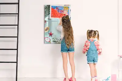 Tableau effaçable à sec magnétique modèle composition estivale