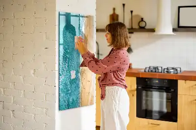 Tableau magnétique effaçable à sec motif plage marine