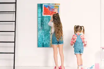 Tableau magnétique effaçable à sec motif plage marine