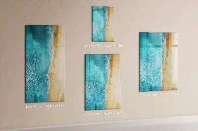 Tableau magnétique effaçable à sec motif plage marine