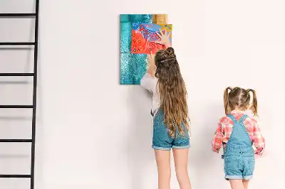 Tableau magnétique effaçable à sec motif plage marine