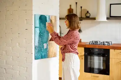 Tableau magnétique effaçable à sec motif plage marine
