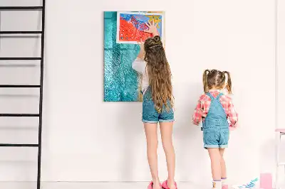 Tableau magnétique effaçable à sec motif plage marine