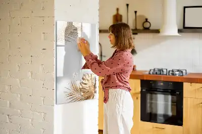 Tableau effaçable à sec magnétique avec finition feuilles dorées