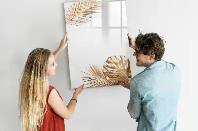 Tableau effaçable à sec magnétique avec finition feuilles dorées