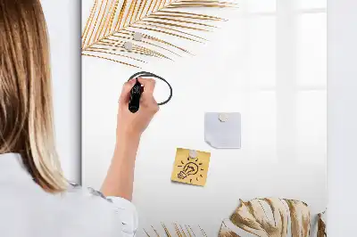 Tableau effaçable à sec magnétique avec finition feuilles dorées