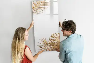 Tableau effaçable à sec magnétique avec finition feuilles dorées