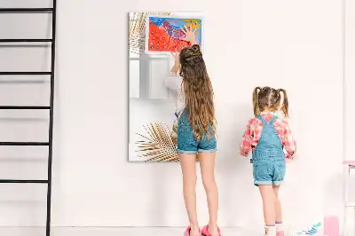 Tableau effaçable à sec magnétique avec finition feuilles dorées