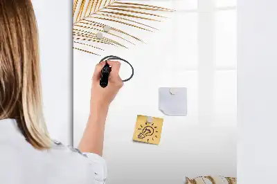 Tableau effaçable à sec magnétique avec finition feuilles dorées