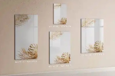 Tableau effaçable à sec magnétique avec finition feuilles dorées