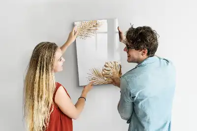 Tableau effaçable à sec magnétique avec finition feuilles dorées