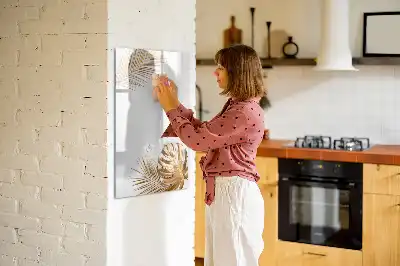 Tableau effaçable à sec magnétique avec finition feuilles dorées