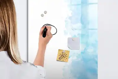 Tableau magnétique effaçable à sec motif taches d'aquarelle