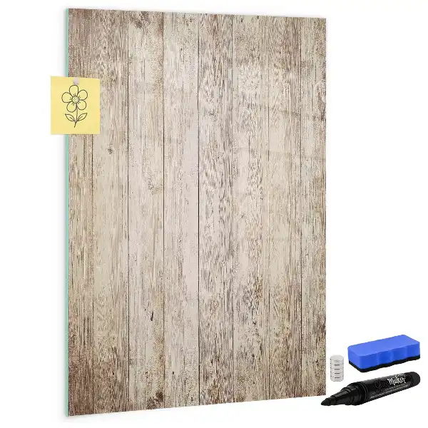 Tableau magnétique effaçable à sec en planches de bois