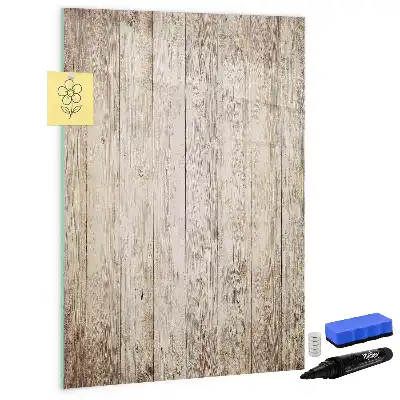 Tableau magnétique effaçable à sec en planches de bois