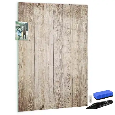Tableau magnétique effaçable à sec en planches de bois