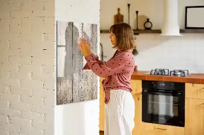 Tableau magnétique effaçable à sec en planches de bois