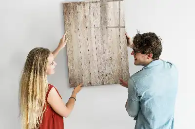 Tableau magnétique effaçable à sec en planches de bois