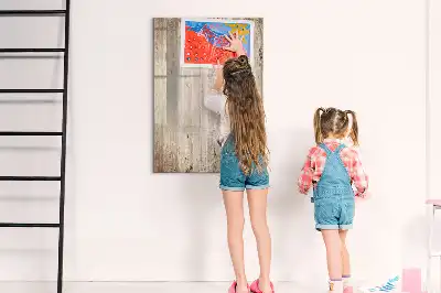Tableau magnétique effaçable à sec en planches de bois