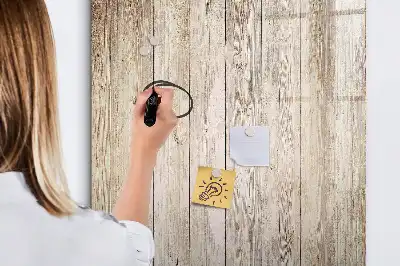 Tableau magnétique effaçable à sec en planches de bois