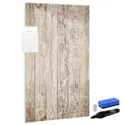 Tableau magnétique effaçable à sec en planches de bois