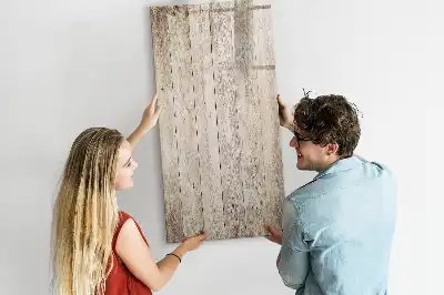Tableau magnétique effaçable à sec en planches de bois
