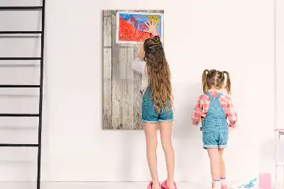 Tableau magnétique effaçable à sec en planches de bois