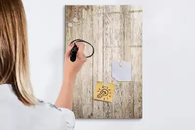 Tableau magnétique effaçable à sec en planches de bois