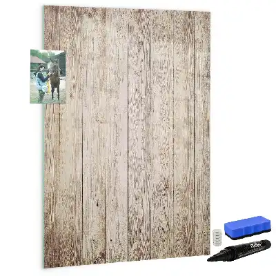 Tableau magnétique effaçable à sec en planches de bois