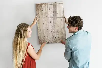 Tableau magnétique effaçable à sec en planches de bois