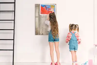 Tableau magnétique effaçable à sec en planches de bois
