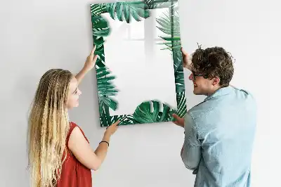 Tableau magnétique effaçable à sec motif cadre de monstera