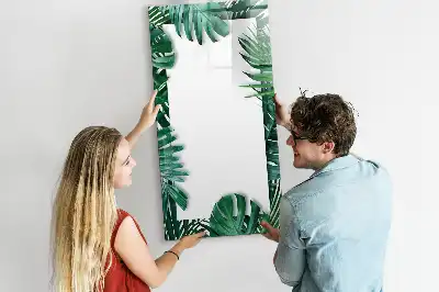 Tableau magnétique effaçable à sec motif cadre de monstera