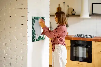 Tableau magnétique effaçable à sec motif cadre de monstera