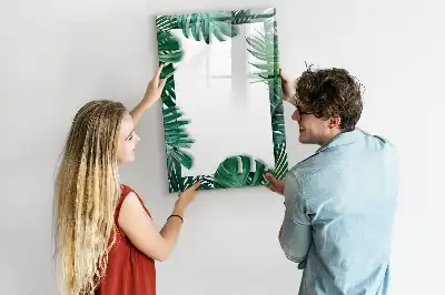 Tableau magnétique effaçable à sec motif cadre de monstera