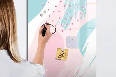 Tableau magnétique effaçable à sec motif abstrait