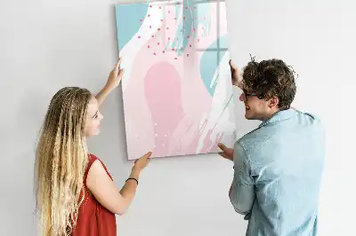 Tableau magnétique effaçable à sec motif abstrait