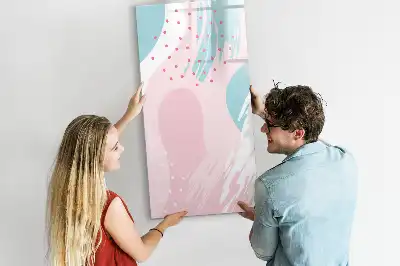 Tableau magnétique effaçable à sec motif abstrait