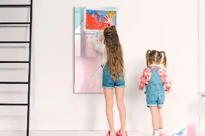 Tableau magnétique effaçable à sec motif abstrait