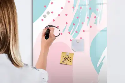 Tableau magnétique effaçable à sec motif abstrait
