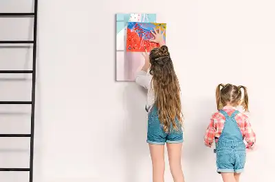 Tableau magnétique effaçable à sec motif abstrait