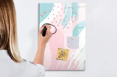 Tableau magnétique effaçable à sec motif abstrait