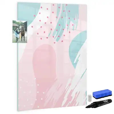 Tableau magnétique effaçable à sec motif abstrait