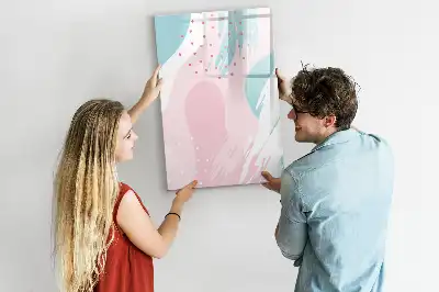 Tableau magnétique effaçable à sec motif abstrait