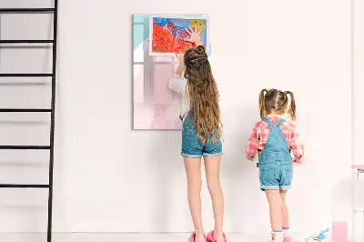 Tableau magnétique effaçable à sec motif abstrait