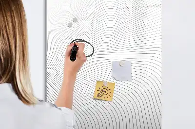 Tableau magnétique effaçable à sec lignes grises