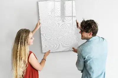 Tableau magnétique effaçable à sec lignes grises