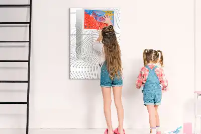 Tableau magnétique effaçable à sec lignes grises