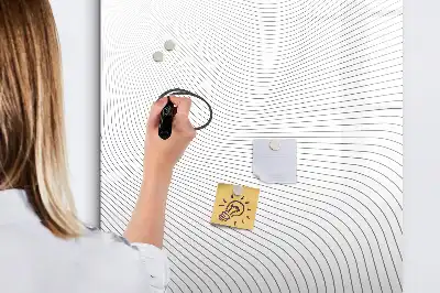 Tableau magnétique effaçable à sec lignes grises