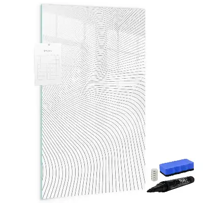 Tableau magnétique effaçable à sec lignes grises